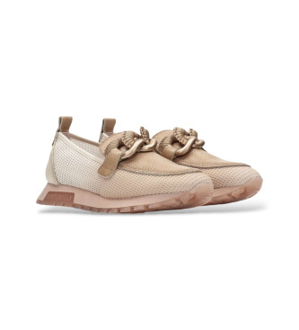 Hispanitas Mocasines de Piel Sumatra beige