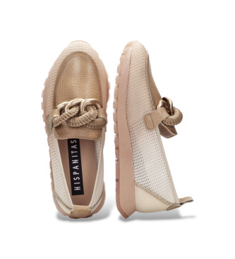 Hispanitas Mocasines de Piel Sumatra beige