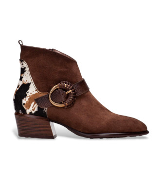 Hispanitas Braune Verona Lederstiefeletten