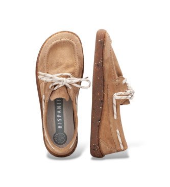Hispanitas Brown Bare Leather Moccasins