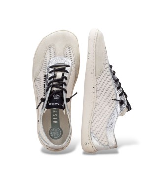 Hispanitas Zapatillas Velour blanco roto