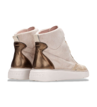 Hispanitas Baskets en cuir beige Bolmet 