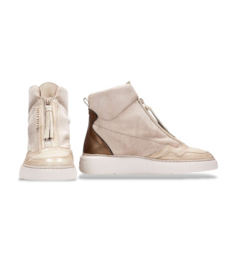 Hispanitas Baskets en cuir beige Bolmet 