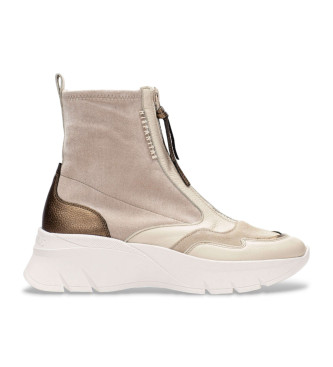 Hispanitas Sneakers sportive in pelle beige