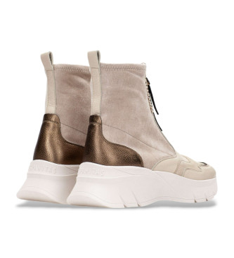 Hispanitas Sneakers sportive in pelle beige