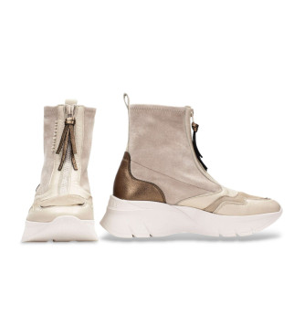 Hispanitas Sneakers sportive in pelle beige