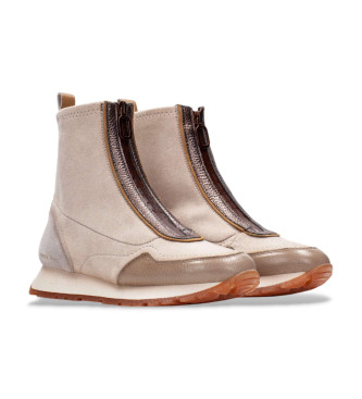 Hispanitas Baskets en cuir Kansas beige