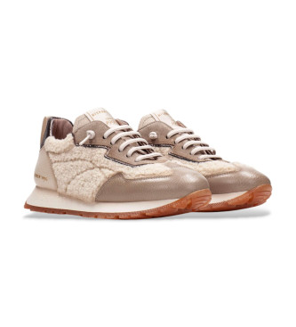 Hispanitas Leren sneakers Kansas beige 