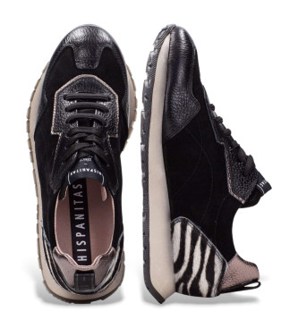 Hispanitas Sneakers in pelle nera Kansas