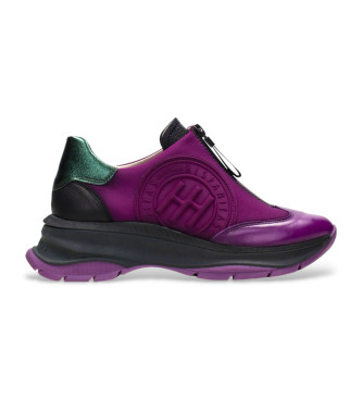 Hispanitas Pantoufles en cuir lilas