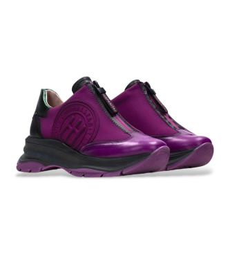 Hispanitas Pantoufles en cuir lilas