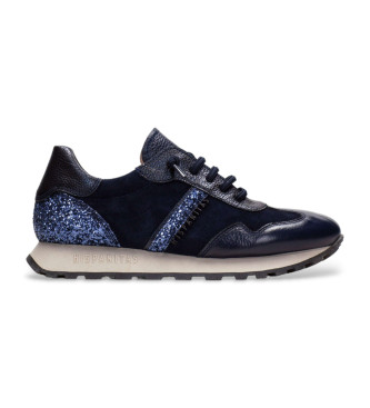 Hispanitas Sneakers in pelle blu scuro Midnight