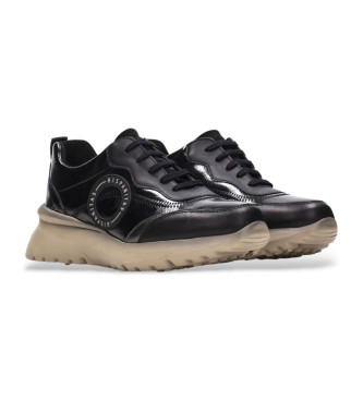 Hispanitas Black leather trainers