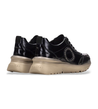 Hispanitas Black leather trainers