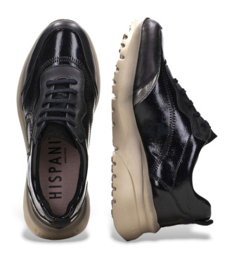 Hispanitas Black leather trainers