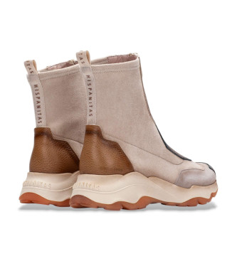 Hispanitas Pantofole Nepal Bolmet in pelle beige