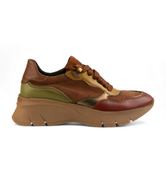 Hispanitas Sneakers in pelle color paprika marrone