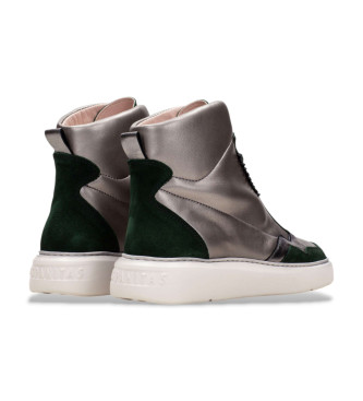 Hispanitas Baskets en cuir Picual gris