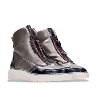 Hispanitas Baskets en cuir Picual gris