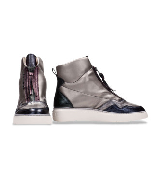 Hispanitas Baskets en cuir Picual gris