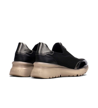 Hispanitas Sneakers in pelle polinesiana nera - Altezza plateau 5 cm