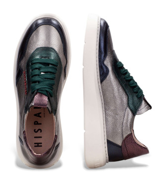 Hispanitas Baskets urbaines en cuir gris