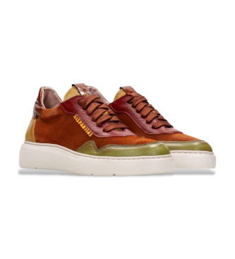 Hispanitas Baskets urbaines en cuir marron