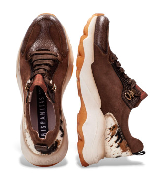 Hispanitas Pantofole in pelle nepalese marrone
