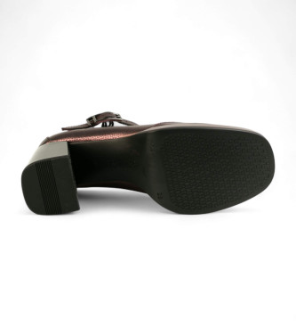 Hispanitas Chaussures en cuir  bout carr marron