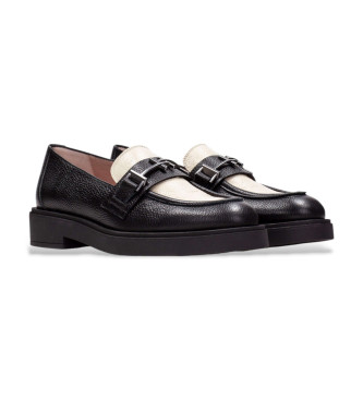 Hispanitas Mocassini in pelle nera latte
