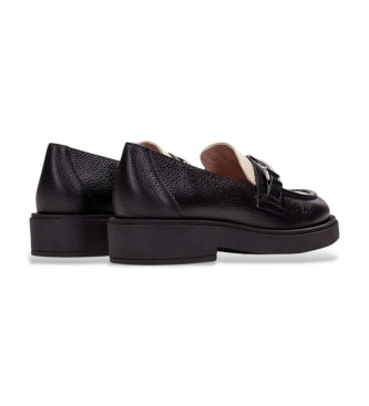 Hispanitas Mocassini in pelle nera latte