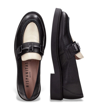 Hispanitas Mocassini in pelle nera latte
