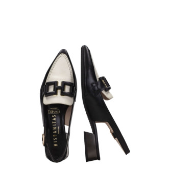 Hispanitas Dali flacher Schuh aus schwarzem Leder