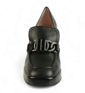 Hispanitas Chaussures  bout rond en cuir noir
