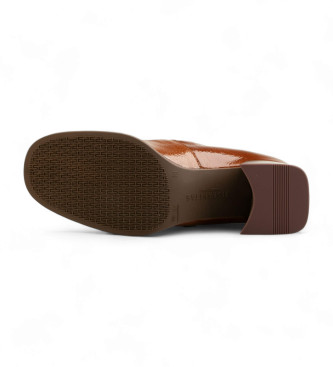 Hispanitas Brown Mary Jane leather shoes