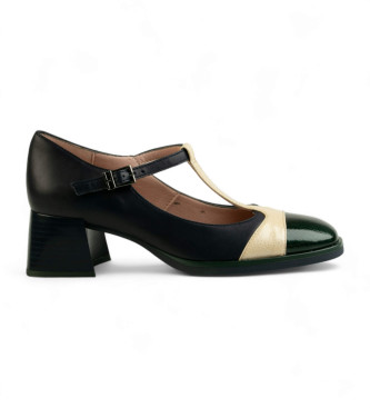 Hispanitas Round toe leather shoes black