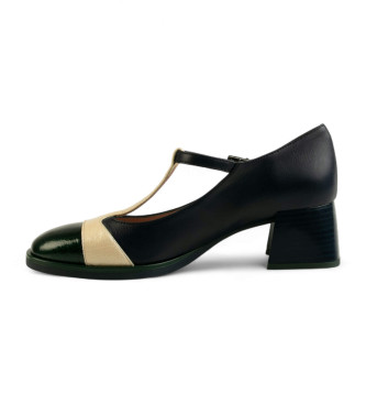 Hispanitas Round toe leather shoes black
