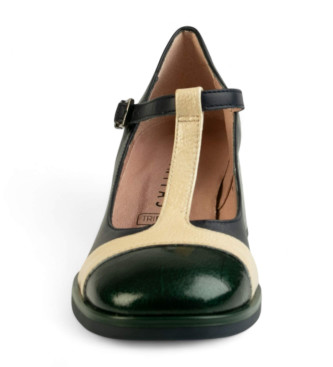 Hispanitas Round toe leather shoes black
