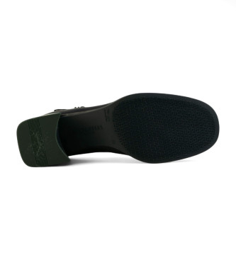 Hispanitas Round toe leather shoes black