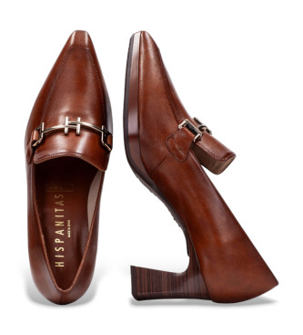 Hispanitas Soho Lounge-Schuhe aus braunem Leder