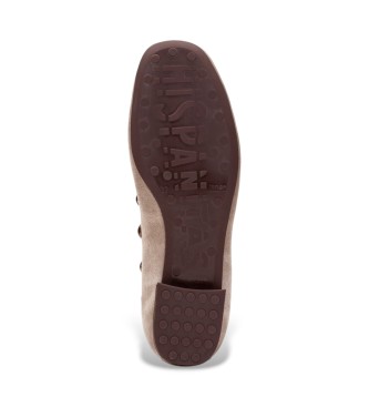 Hispanitas Sapatos de Pele Oslo taupe