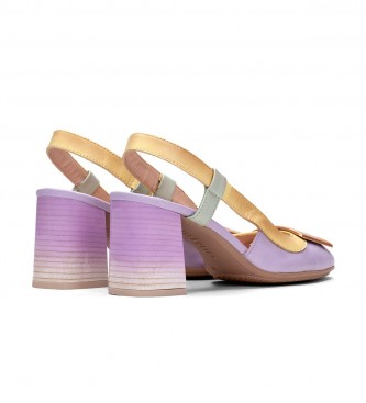 Hispanitas Zapatos de Piel Australia lila -Altura tacn 6,5cm-