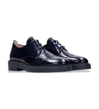 Hispanitas Zapatos de Piel Bowling marino