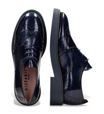 Hispanitas Zapatos de Piel Bowling marino