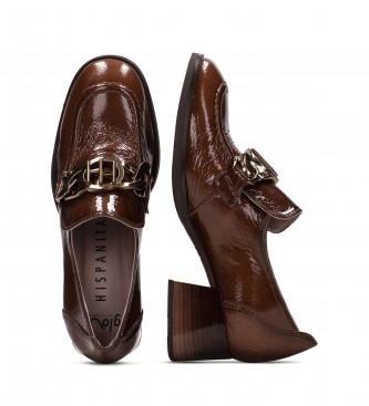 Hispanitas Charlize brown leather shoes -Heel height 4.5cm