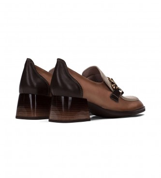 Hispanitas Charlize chaussures en cuir marron - Hauteur du talon 5cm