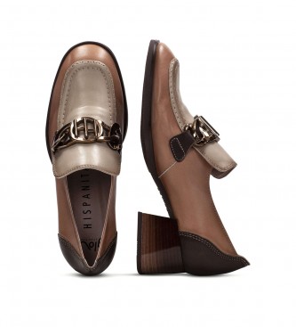 Hispanitas Charlize brown leather shoes -Heel height 5cm