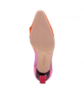 Hispanitas Dalia leather shoes lilac, orange -Heel height 6,5cm