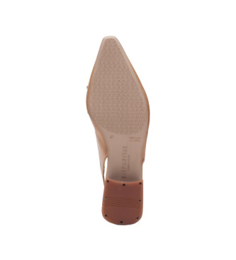 Hispanitas Brown Sahara leather shoes Destalonado Sahara