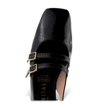 Hispanitas Escarpins � talon en cuir noir